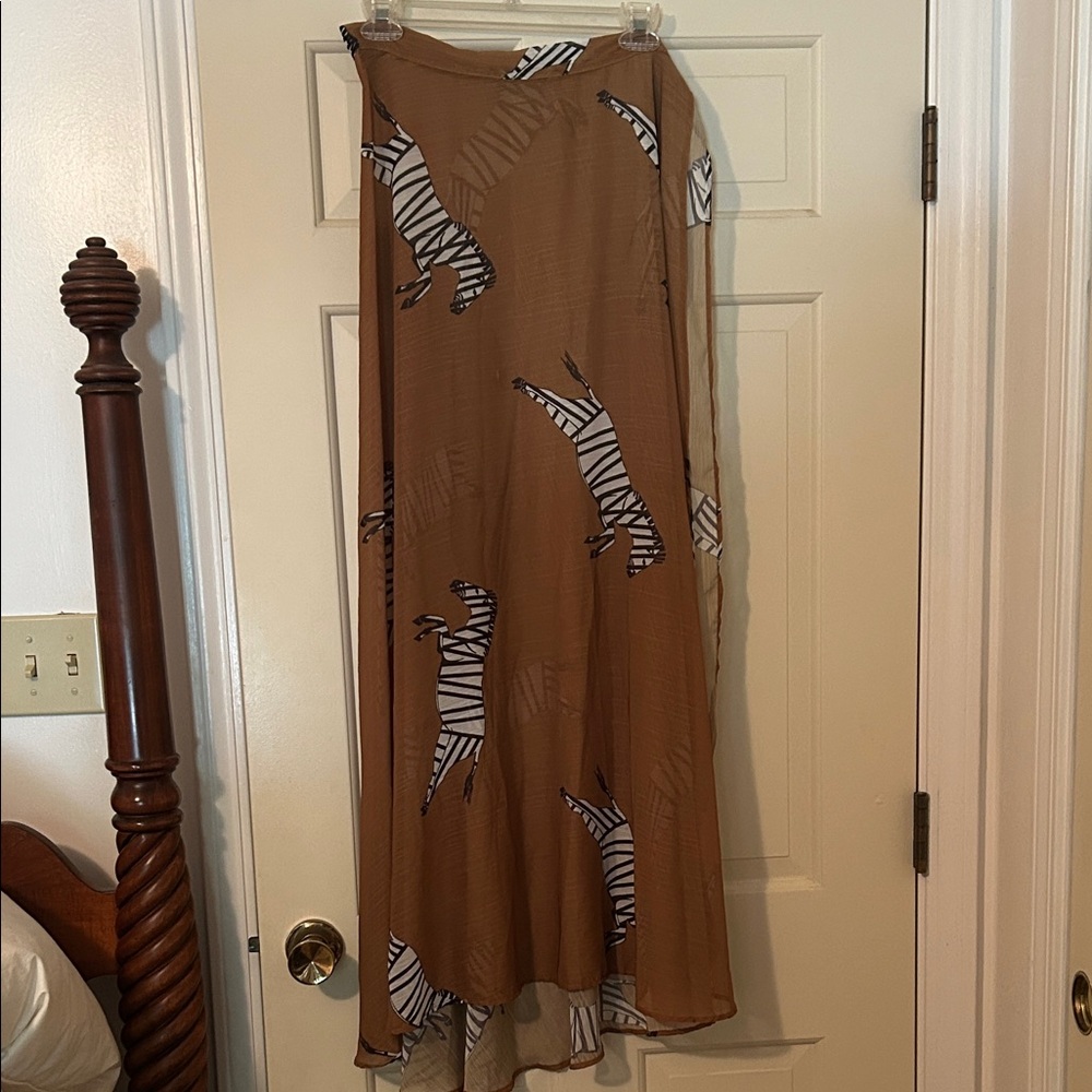 Brown Zebra Print Sarong